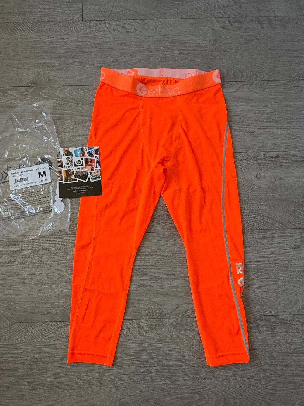 Ethika Subzero Performance Neon Orange 3/4 Tight M NEW